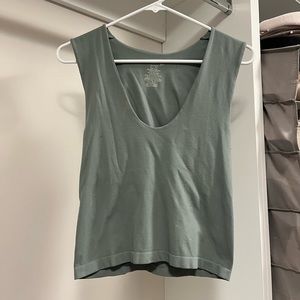 Free people green tank top